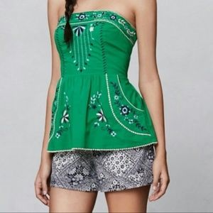 Anthropologie Vanessa Virginia 2 green boho tube